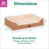 image:imageFurhaven Jumbo Plus 53x40 Cooling Gel Dog Bed  Cool Gel Memory Foam Sofa Pet Bed Embossed Velvet Removable Washable Cover CognacCognac