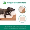 image:imageFurhaven Jumbo Plus 53x40 Cooling Gel Dog Bed  Cool Gel Memory Foam Sofa Pet Bed Embossed Velvet Removable Washable Cover CognacCognac
