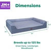 image:imageFurhaven Jumbo Plus 53x40 Cooling Gel Dog Bed  Cool Gel Memory Foam Sofa Pet Bed Embossed Velvet Removable Washable Cover CognacSteel Blue