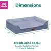 image:imageFurhaven Jumbo Plus 53x40 Cooling Gel Dog Bed  Cool Gel Memory Foam Sofa Pet Bed Embossed Velvet Removable Washable Cover CognacSteel Blue