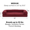 image:imageFurhaven Memory Foam Dog Bed for Large Dogs w Removable Bolsters amp Washable Cover For Dogs Up to 125 lbs  Plush amp Suede Sofa  Deep Pool Jumbo PlusXXLWine Red Quilted Sofa
