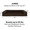 image:imageFurhaven Memory Foam Dog Bed for Large Dogs w Removable Bolsters amp Washable Cover For Dogs Up to 125 lbs  Plush amp Suede Sofa  Deep Pool Jumbo PlusXXLPlush  Suede Espresso