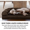 image:imageFurhaven Memory Foam Dog Bed for Large Dogs w Removable Bolsters amp Washable Cover For Dogs Up to 125 lbs  Plush amp Suede Sofa  Deep Pool Jumbo PlusXXLPlush  Suede Espresso