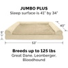 image:imageFurhaven Memory Foam Dog Bed for Large Dogs w Removable Bolsters amp Washable Cover For Dogs Up to 125 lbs  Plush amp Suede Sofa  Deep Pool Jumbo PlusXXLClay Plush  Suede