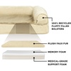 image:imageFurhaven Memory Foam Dog Bed for Large Dogs w Removable Bolsters amp Washable Cover For Dogs Up to 125 lbs  Plush amp Suede Sofa  Deep Pool Jumbo PlusXXLClay Plush  Suede