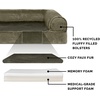 image:imageFurhaven Memory Foam Dog Bed for Large Dogs w Removable Bolsters amp Washable Cover For Dogs Up to 125 lbs  Plush amp Suede Sofa  Deep Pool Jumbo PlusXXLFaux Fur  Velvet Dark Sage
