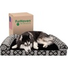 image:imageFurhaven Memory Foam Dog Bed for Large Dogs w Removable Bolsters amp Washable Cover For Dogs Up to 125 lbs  Plush amp Suede Sofa  Deep Pool Jumbo PlusXXLPlush  Southwest Kilim Decor Black Medallion