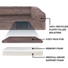image:imageFurhaven Memory Foam Dog Bed for Large Dogs w Removable Bolsters amp Washable Cover For Dogs Up to 125 lbs  Plush amp Suede Sofa  Deep Pool Jumbo PlusXXLFaux Fur  Velvet Driftwood Brown