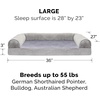 image:imageFurhaven Memory Foam Dog Bed for Large Dogs w Removable Bolsters amp Washable Cover For Dogs Up to 125 lbs  Plush amp Suede Sofa  Deep Pool Jumbo PlusXXLFaux Fur  Velvet Smoke Gray