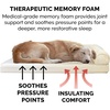 image:imageFurhaven Memory Foam Dog Bed for Large Dogs w Removable Bolsters amp Washable Cover For Dogs Up to 125 lbs  Plush amp Suede Sofa  Deep Pool Jumbo PlusXXLClay Plush  Suede