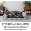 image:imageFurhaven Memory Foam Dog Bed for Large Dogs w Removable Bolsters amp Washable Cover For Dogs Up to 125 lbs  Plush amp Suede Sofa  Deep Pool Jumbo PlusXXLPlush  Southwest Kilim Decor Boulder Gray