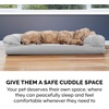 image:imageFurhaven Memory Foam Dog Bed for Large Dogs w Removable Bolsters amp Washable Cover For Dogs Up to 125 lbs  Plush amp Suede Sofa  Deep Pool Jumbo PlusXXLSilver Gray Quilted Sofa