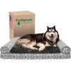 image:imageFurhaven Memory Foam Dog Bed for Large Dogs w Removable Bolsters amp Washable Cover For Dogs Up to 125 lbs  Plush amp Suede Sofa  Deep Pool Jumbo PlusXXLPlush  Southwest Kilim Decor Boulder Gray