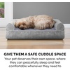 image:imageFurhaven Memory Foam Dog Bed for Large Dogs w Removable Bolsters amp Washable Cover For Dogs Up to 125 lbs  Plush amp Suede Sofa  Deep Pool Jumbo PlusXXLFaux Fur  Velvet Smoke Gray