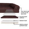 image:imageFurhaven Memory Foam Dog Bed for Large Dogs w Removable Bolsters amp Washable Cover For Dogs Up to 125 lbs  Plush amp Suede Sofa  Deep Pool Jumbo PlusXXLQuilted Coffee