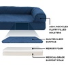 image:imageFurhaven Memory Foam Dog Bed for Large Dogs w Removable Bolsters amp Washable Cover For Dogs Up to 125 lbs  Plush amp Suede Sofa  Deep Pool Jumbo PlusXXLQuilted Navy