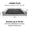 image:imageFurhaven Memory Foam Dog Bed for Large Dogs w Removable Bolsters amp Washable Cover For Dogs Up to 125 lbs  Plush amp Suede Sofa  Deep Pool Jumbo PlusXXLPlush  Southwest Kilim Decor Boulder Gray