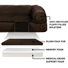 image:imageFurhaven Memory Foam Dog Bed for Large Dogs w Removable Bolsters amp Washable Cover For Dogs Up to 125 lbs  Plush amp Suede Sofa  Deep Pool Jumbo PlusXXLPlush  Suede Espresso