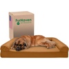 image:imageFurhaven Memory Foam Dog Bed for Large Dogs w Removable Bolsters amp Washable Cover For Dogs Up to 125 lbs  Plush amp Suede Sofa  Deep Pool Jumbo PlusXXLToasted Brown Quilted Sofa