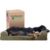 image:imageFurhaven Memory Foam Dog Bed for Large Dogs w Removable Bolsters amp Washable Cover For Dogs Up to 125 lbs  Plush amp Suede Sofa  Deep Pool Jumbo PlusXXLFaux Fur  Velvet Dark Sage