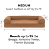 image:imageFurhaven Memory Foam Dog Bed for Large Dogs w Removable Bolsters amp Washable Cover For Dogs Up to 125 lbs  Plush amp Suede Sofa  Deep Pool Jumbo PlusXXLQuilted Toasted Brown