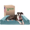 image:imageFurhaven Memory Foam Dog Bed for Large Dogs w Removable Bolsters amp Washable Cover For Dogs Up to 125 lbs  Plush amp Suede Sofa  Deep Pool Jumbo PlusXXLPlush  Suede Deep Pool