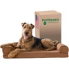 image:imageFurhaven Memory Foam Dog Bed for Large Dogs w Removable Bolsters amp Washable Cover For Dogs Up to 125 lbs  Plush amp Suede Sofa  Deep Pool Jumbo PlusXXLQuilted Toasted Brown