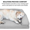 image:imageFurhaven Memory Foam Dog Bed for Large Dogs w Removable Bolsters amp Washable Cover For Dogs Up to 125 lbs  Plush amp Suede Sofa  Deep Pool Jumbo PlusXXLQuilted Silver Gray