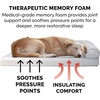image:imageFurhaven Memory Foam Dog Bed for Large Dogs w Removable Bolsters amp Washable Cover For Dogs Up to 125 lbs  Plush amp Suede Sofa  Deep Pool Jumbo PlusXXLPlush  Suede Gray