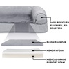 image:imageFurhaven Memory Foam Dog Bed for Large Dogs w Removable Bolsters amp Washable Cover For Dogs Up to 125 lbs  Plush amp Suede Sofa  Deep Pool Jumbo PlusXXLPlush  Suede Gray