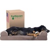 image:imageFurhaven Memory Foam Dog Bed for Large Dogs w Removable Bolsters amp Washable Cover For Dogs Up to 125 lbs  Plush amp Suede Sofa  Deep Pool Jumbo PlusXXLFaux Fur  Velvet Driftwood Brown