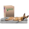 image:imageFurhaven Memory Foam Dog Bed for Large Dogs w Removable Bolsters amp Washable Cover For Dogs Up to 125 lbs  Plush amp Suede Sofa  Deep Pool Jumbo PlusXXLFaux Fur  Velvet Smoke Gray