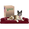 image:imageFurhaven Memory Foam Dog Bed for Large Dogs w Removable Bolsters amp Washable Cover For Dogs Up to 125 lbs  Plush amp Suede Sofa  Deep Pool Jumbo PlusXXLWine Red Quilted Sofa