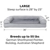 image:imageFurhaven Memory Foam Dog Bed for Large Dogs w Removable Bolsters amp Washable Cover For Dogs Up to 125 lbs  Plush amp Suede Sofa  Deep Pool Jumbo PlusXXLPlush  Suede Gray
