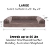 image:imageFurhaven Memory Foam Dog Bed for Large Dogs w Removable Bolsters amp Washable Cover For Dogs Up to 125 lbs  Plush amp Suede Sofa  Deep Pool Jumbo PlusXXLFaux Fur  Velvet Driftwood Brown