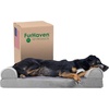 image:imageFurhaven Memory Foam Dog Bed for Large Dogs w Removable Bolsters amp Washable Cover For Dogs Up to 125 lbs  Plush amp Suede Sofa  Deep Pool Jumbo PlusXXLFaux Fur  Velvet Smoke Gray