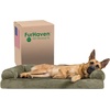 image:imageFurhaven Memory Foam Dog Bed for Large Dogs w Removable Bolsters amp Washable Cover For Dogs Up to 125 lbs  Plush amp Suede Sofa  Deep Pool Jumbo PlusXXLFaux Fur  Velvet Dark Sage