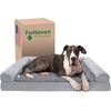image:imageFurhaven Memory Foam Dog Bed for Large Dogs w Removable Bolsters amp Washable Cover For Dogs Up to 125 lbs  Plush amp Suede Sofa  Deep Pool Jumbo PlusXXLPlush  Suede Gray