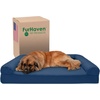image:imageFurhaven Memory Foam Dog Bed for Large Dogs w Removable Bolsters amp Washable Cover For Dogs Up to 125 lbs  Plush amp Suede Sofa  Deep Pool Jumbo PlusXXLQuilted Navy