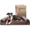 image:imageFurhaven Memory Foam Dog Bed for Large Dogs w Removable Bolsters amp Washable Cover For Dogs Up to 125 lbs  Plush amp Suede Sofa  Deep Pool Jumbo PlusXXLFaux Fur  Velvet Driftwood Brown