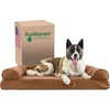 image:imageFurhaven Memory Foam Dog Bed for Large Dogs w Removable Bolsters amp Washable Cover For Dogs Up to 125 lbs  Plush amp Suede Sofa  Deep Pool Jumbo PlusXXLQuilted Toasted Brown