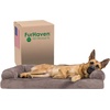 image:imageFurhaven Memory Foam Dog Bed for Large Dogs w Removable Bolsters amp Washable Cover For Dogs Up to 125 lbs  Plush amp Suede Sofa  Deep Pool Jumbo PlusXXLFaux Fur  Velvet Driftwood Brown