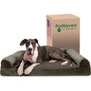 image:imageFurhaven Memory Foam Dog Bed for Large Dogs w Removable Bolsters amp Washable Cover For Dogs Up to 125 lbs  Plush amp Suede Sofa  Deep Pool Jumbo PlusXXLFaux Fur  Velvet Dark Sage