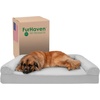 image:imageFurhaven Memory Foam Dog Bed for Large Dogs w Removable Bolsters amp Washable Cover For Dogs Up to 125 lbs  Plush amp Suede Sofa  Deep Pool Jumbo PlusXXLQuilted Silver Gray