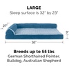 image:imageFurhaven Memory Foam Dog Bed for Large Dogs w Removable Bolsters amp Washable Cover For Dogs Up to 95 lbs  TwoTone Plush Faux Fur amp Suede L Shaped Chaise  Stone Gray JumboXLPlush  Velvet Sable Brown
