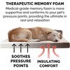 image:imageFurhaven Memory Foam Dog Bed for Large Dogs w Removable Bolsters amp Washable Cover For Dogs Up to 95 lbs  TwoTone Plush Faux Fur amp Suede L Shaped Chaise  Stone Gray JumboXLPlush  Velvet Deep Sapphire