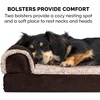 image:imageFurhaven Memory Foam Dog Bed for Large Dogs w Removable Bolsters amp Washable Cover For Dogs Up to 95 lbs  TwoTone Plush Faux Fur amp Suede L Shaped Chaise  Stone Gray JumboXLPlush  Velvet Platinum Gray