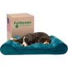image:imageFurhaven Memory Foam Dog Bed for Large Dogs w Removable Washable Cover For Dogs Up to 75 lbs  Ultra Plush Faux Fur amp Suede Luxe Lounger Contour Mattress  Gray JumboXLSpruce Blue Minky Plush  Velvet Luxe