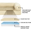 image:imageFurhaven Memory Foam Dog Bed for Large Dogs w Removable Washable Cover For Dogs Up to 75 lbs  Ultra Plush Faux Fur amp Suede Luxe Lounger Contour Mattress  Gray JumboXLClay Plush  Suede