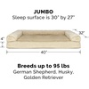 image:imageFurhaven Memory Foam Dog Bed for Large Dogs w Removable Washable Cover For Dogs Up to 75 lbs  Ultra Plush Faux Fur amp Suede Luxe Lounger Contour Mattress  Gray JumboXLClay Plush  Suede